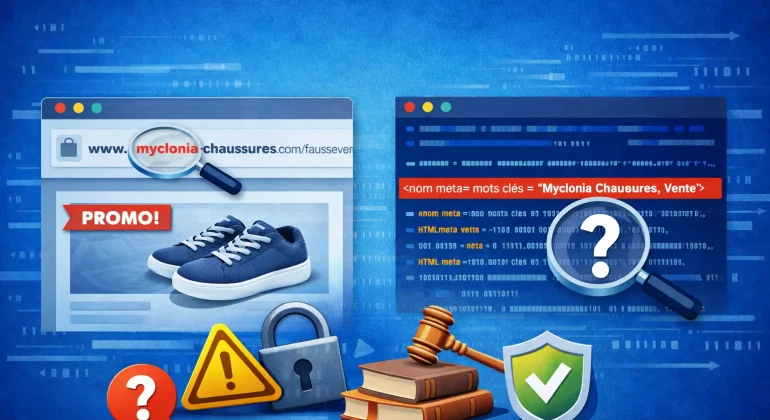 marque url contrefaçon