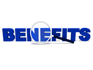 benefits, avantages, mots, loupe