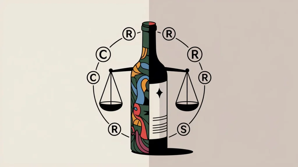 Droit d’auteur et droit des marques dans le packaging et l’etiquetage du vin