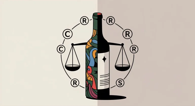 Droit d’auteur et droit des marques dans le packaging et l’etiquetage du vin