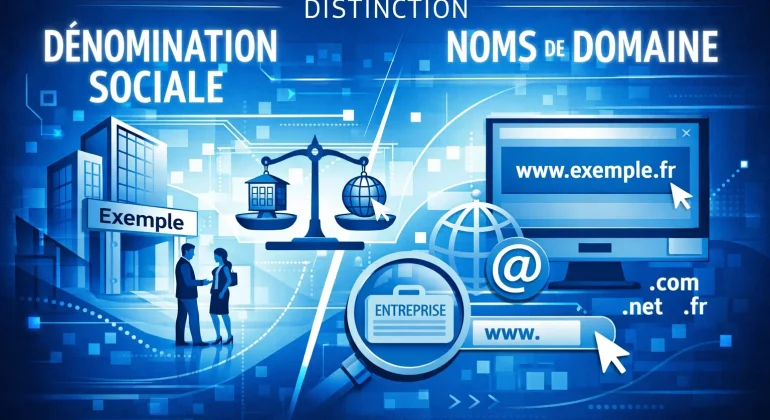 distinction nom de domaine dénomination