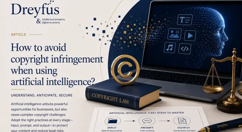 How can copyright infringement be avoided when using artificial intelligence?