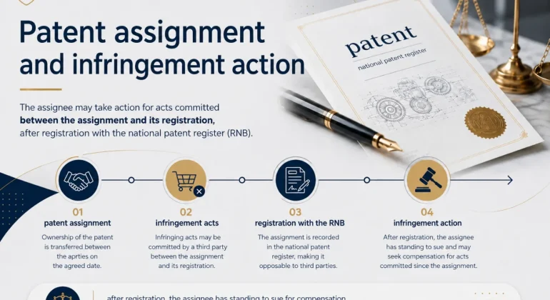 Can a patent assignee bring an infringement action for acts committed between the assignment and its recordal?
