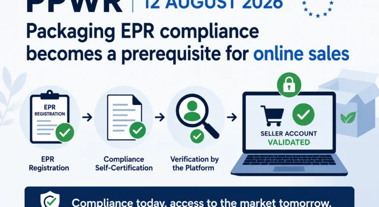 PPWR: Since 12 August 2026, Packaging EPR compliance has become a prerequisite for online sales