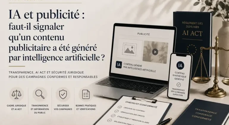 IA et publicité : faut-il signaler qu’un contenu publicitaire a été généré par intelligence artificielle ?