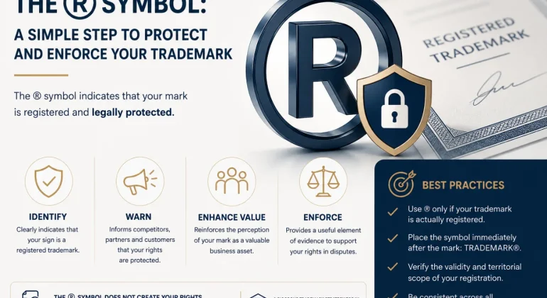 Why should the ® symbol be used to protect and enforce a registered trade mark?