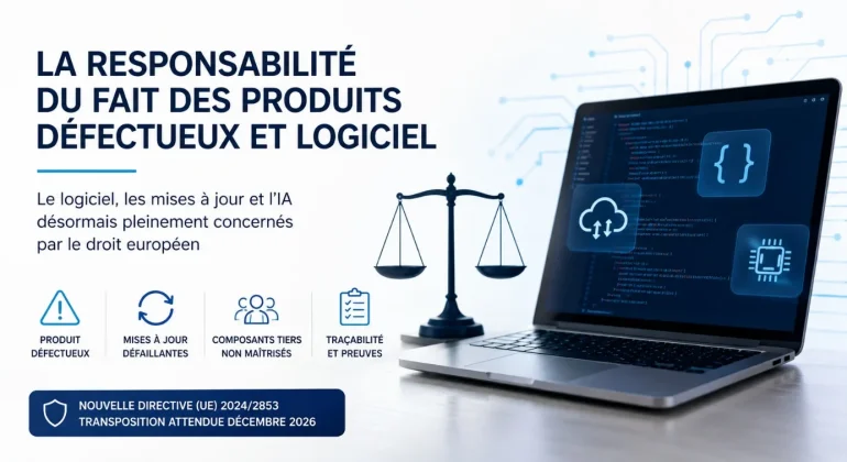 Logiciel défectueux : comment la directive (UE) 2024/2853 redéfinit-elle la responsabilité du fabricant ?