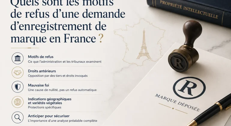 Quels sont les motifs de refus d’une demande d’enregistrement de marque en France ?